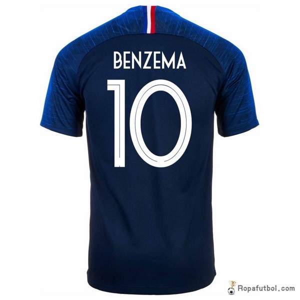 Camiseta Francia Replica Primera Ropa Benzema 2018 Azul